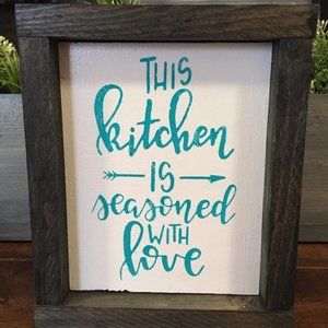 Wooden Kitchen Sign